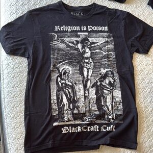 Blackcraft Cult Religion is Poison T-shirt medium
